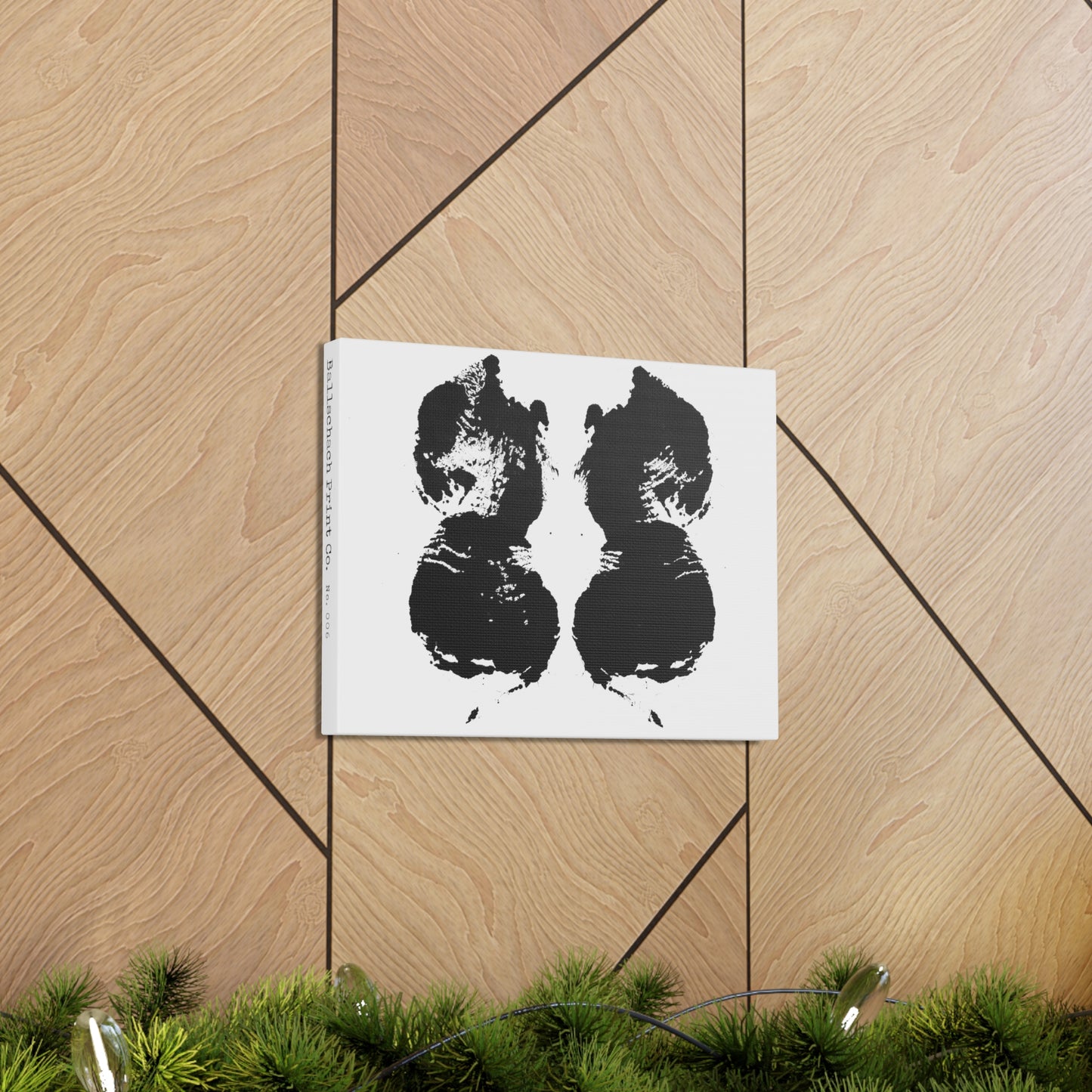 No. 006  Rorschach Inkblot Canvas Wrap Wall Art Desk Print