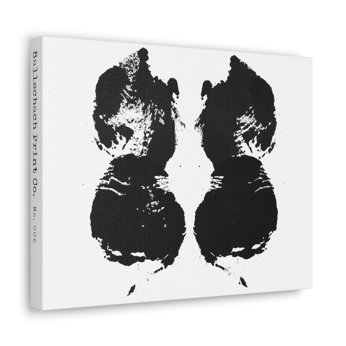 No. 006  Rorschach Inkblot Canvas Wrap Wall Art Desk Print