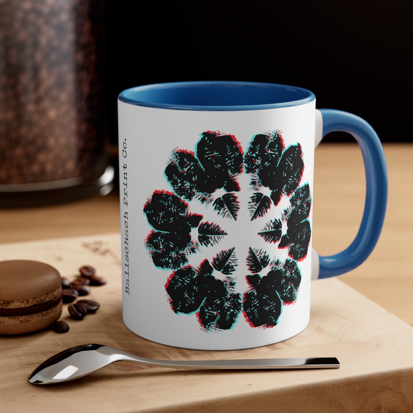 Circle of Hearts Red Blue 3D Color Coffee Mug