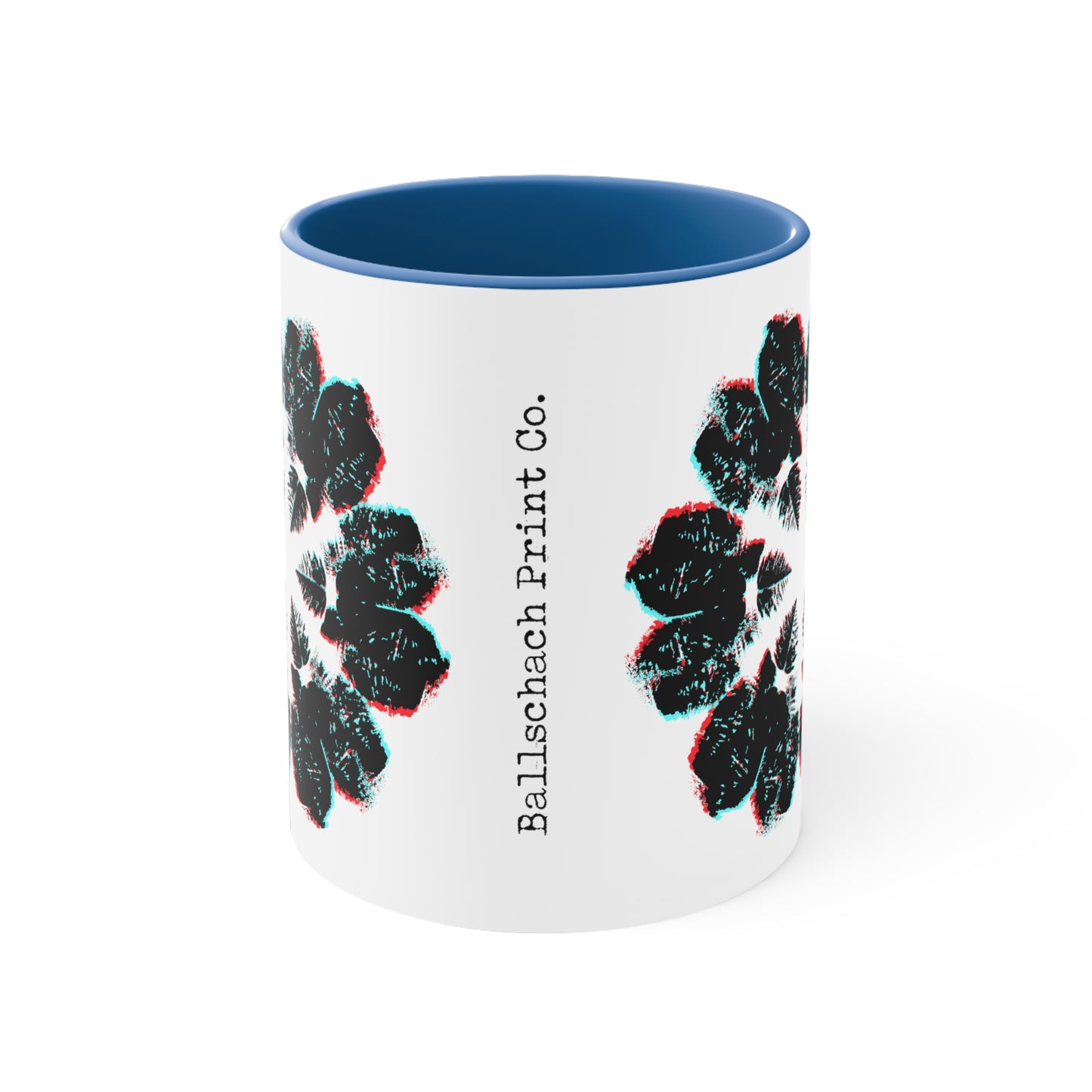 Circle of Hearts Red Blue 3D Color Coffee Mug