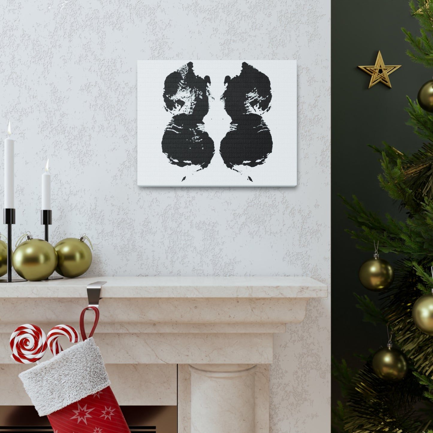 No. 006  Rorschach Inkblot Canvas Wrap Wall Art Desk Print