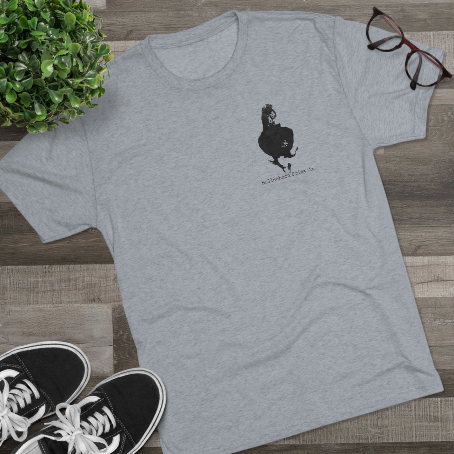 Vortex Back Unisex Tri-Blend Crew Sports Tee