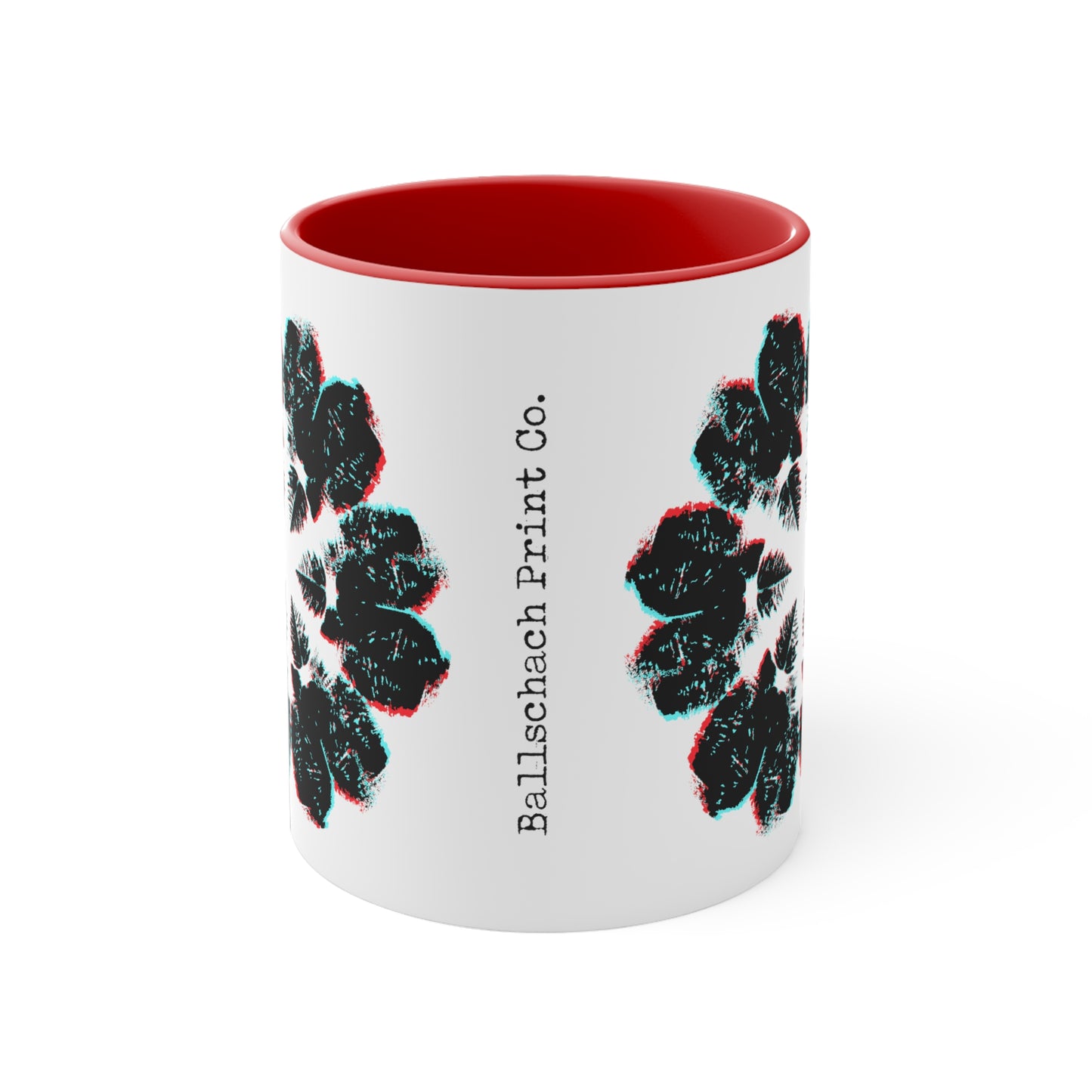 Circle of Hearts Red Blue 3D Color Coffee Mug
