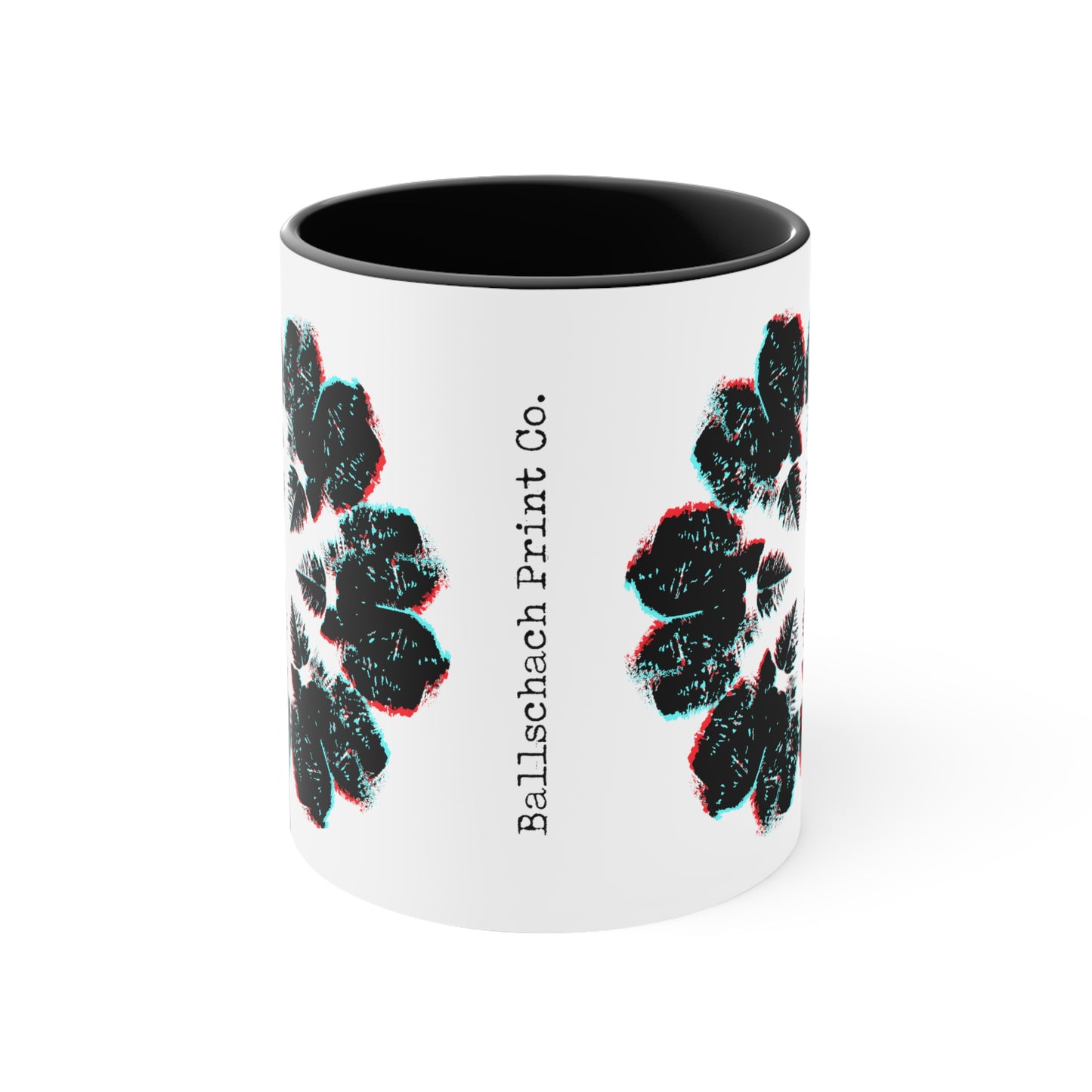 Circle of Hearts Red Blue 3D Color Coffee Mug
