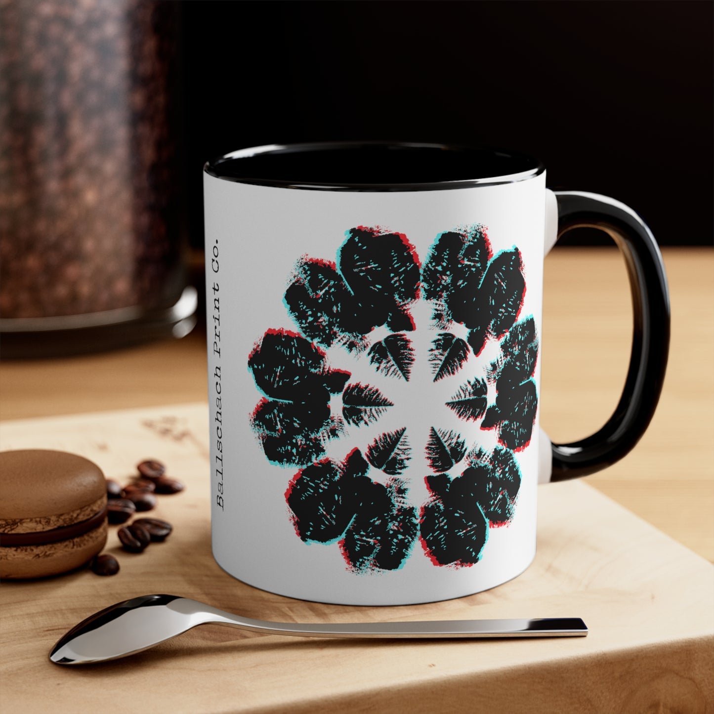 Circle of Hearts Red Blue 3D Color Coffee Mug