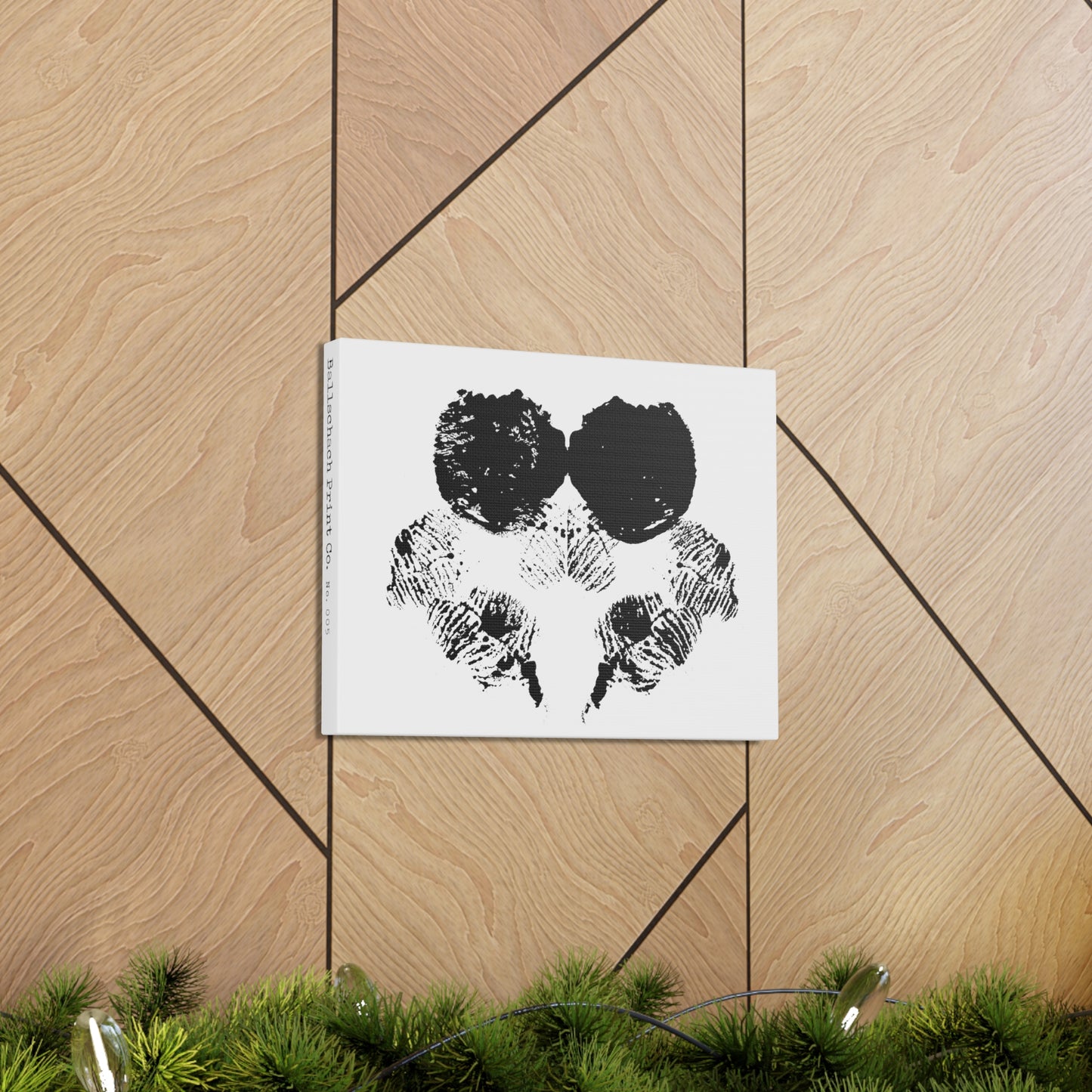 No. 005  Rorschach Inkblot Canvas Wrap Wall Art Desk Print