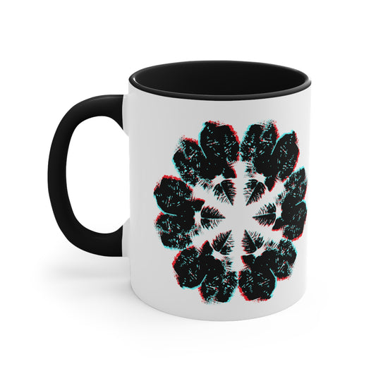 Circle of Hearts Red Blue 3D Color Coffee Mug