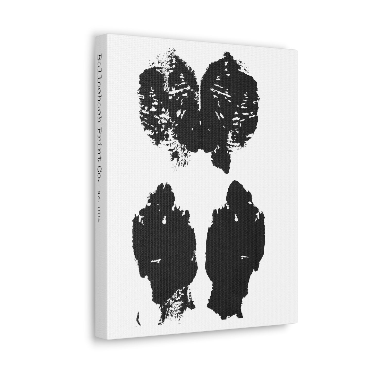 No. 004  Rorschach Inkblot Canvas Wrap Wall Art Desk Print