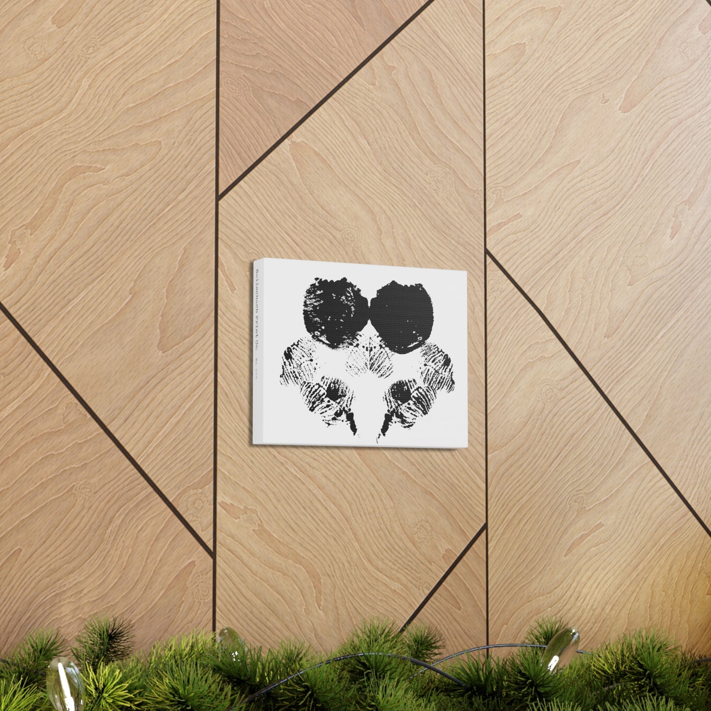 No. 005  Rorschach Inkblot Canvas Wrap Wall Art Desk Print