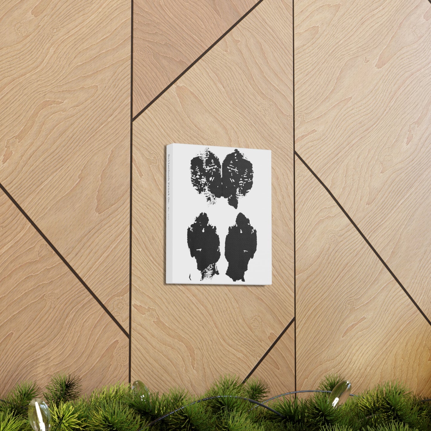 No. 004  Rorschach Inkblot Canvas Wrap Wall Art Desk Print