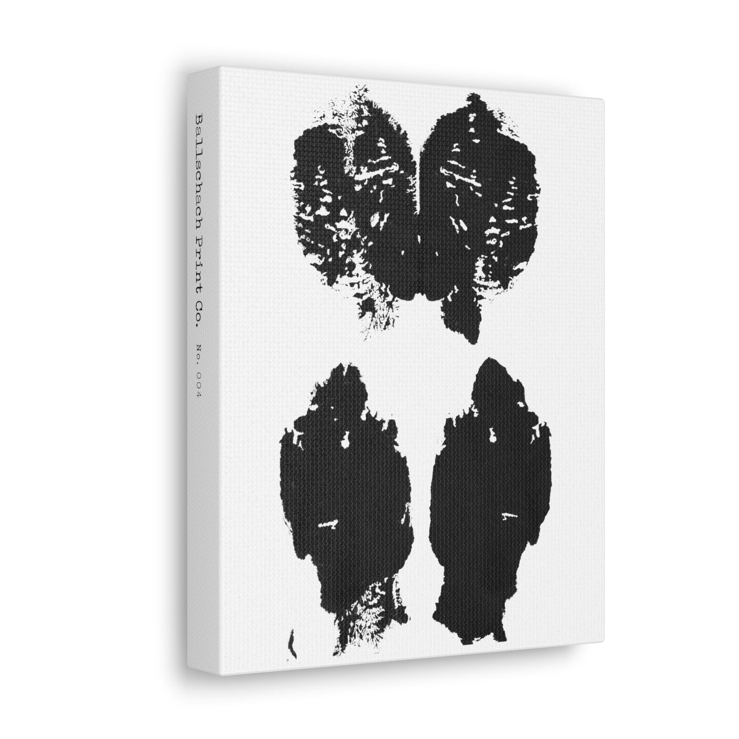 No. 004  Rorschach Inkblot Canvas Wrap Wall Art Desk Print