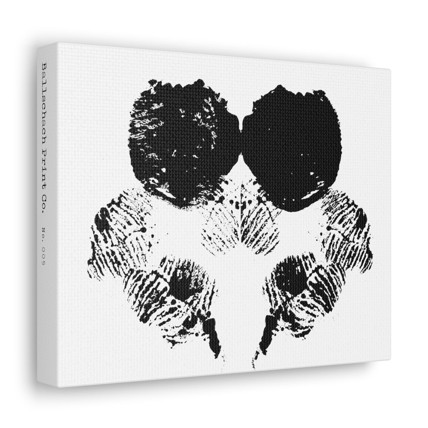 No. 005  Rorschach Inkblot Canvas Wrap Wall Art Desk Print