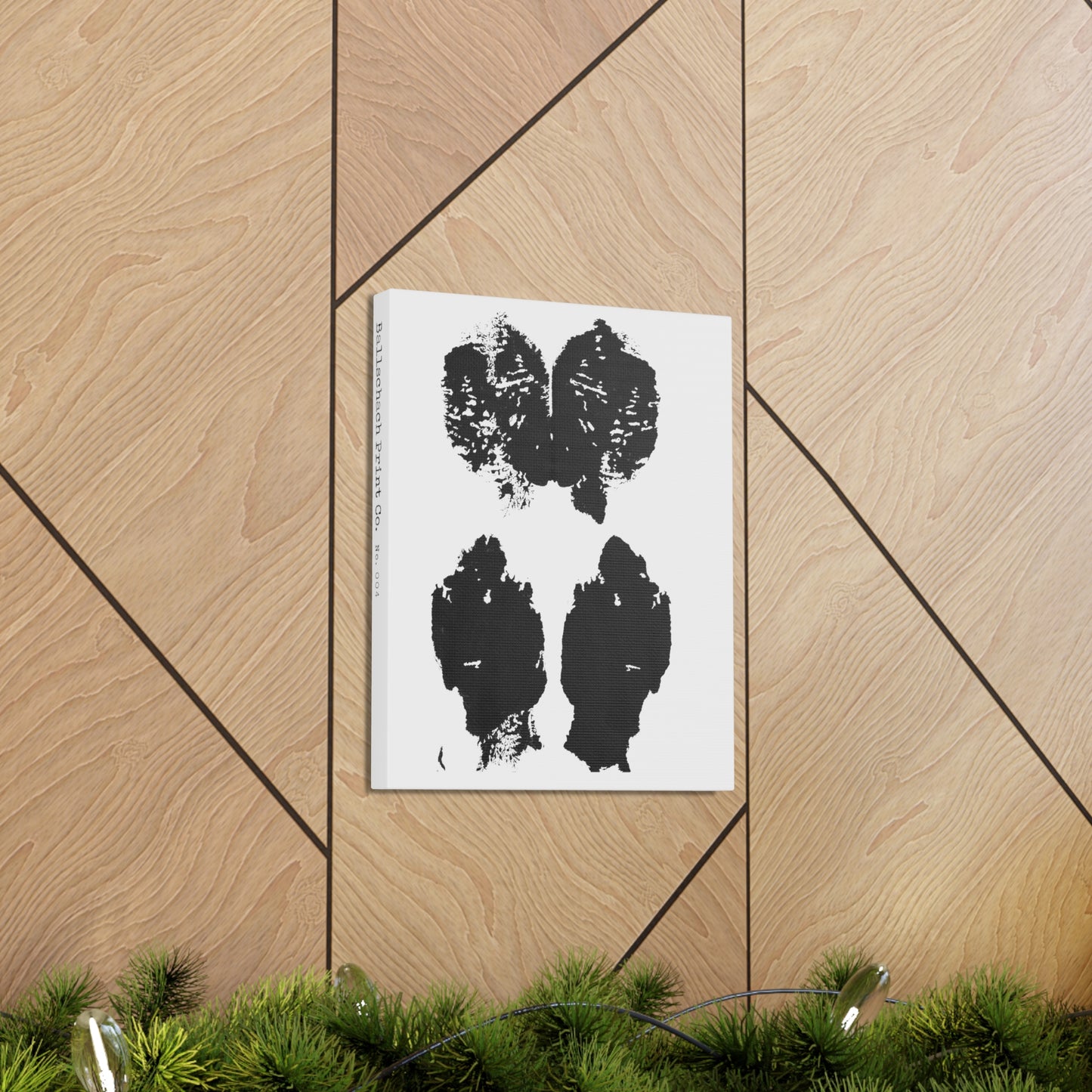 No. 004  Rorschach Inkblot Canvas Wrap Wall Art Desk Print